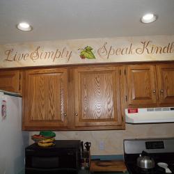 Inspirational Words - Inspirational words added to the side walls give the occupants something to consider as they sip their wine. - 