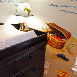 "Tropical Getaway" nursery - important treasures for this little boy