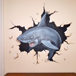 Shark Attack…right through the bedroom wall