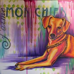 JACKSON: Custom Dog Portrait - Custom design canvas for Dog Owner. - 