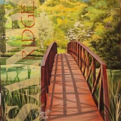 2 of 4 paintings - A Peaceful  Springtime Bridge -  done for a county office